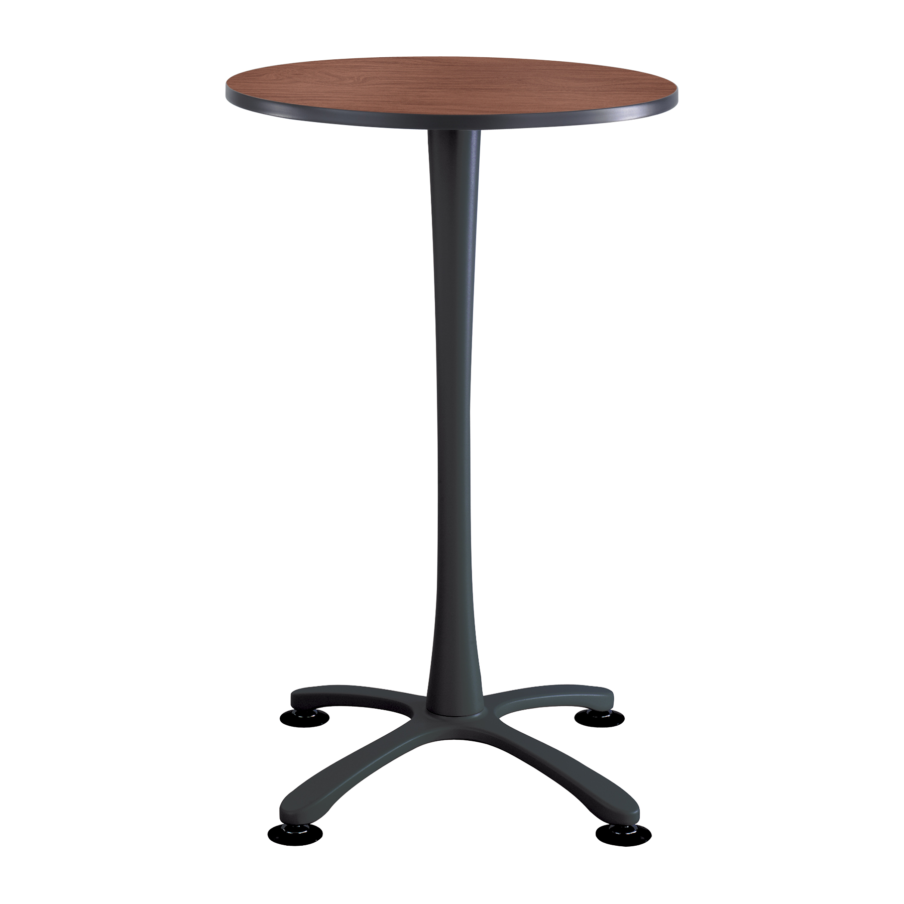 Safco ChaCha 30" Round BistroHeight Table In Cherry And Black