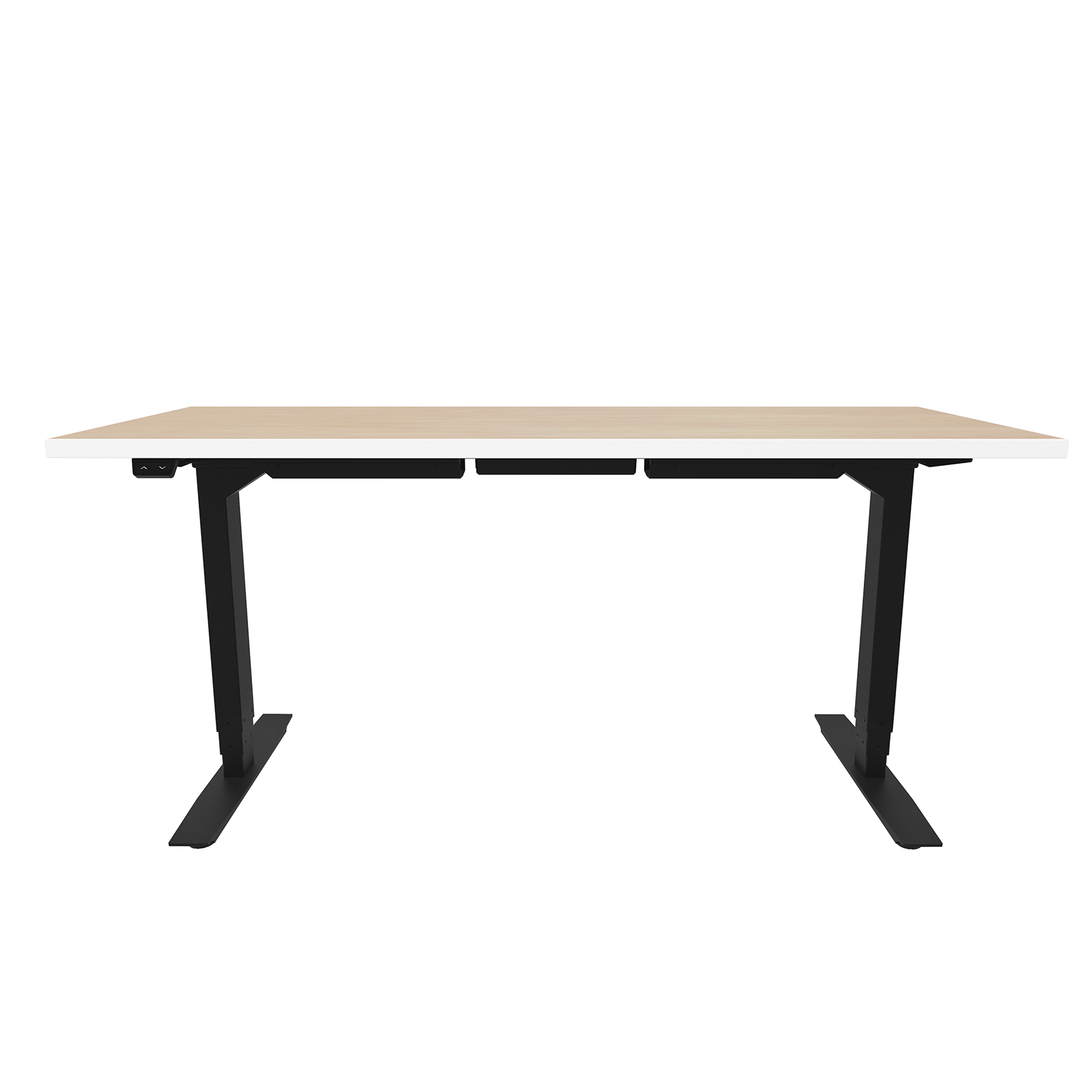 ML-Series Height-Adjustable Table, 24×60 Laminate Top, 3-Stage/2-Leg Base – ML322460BLFUMPWI