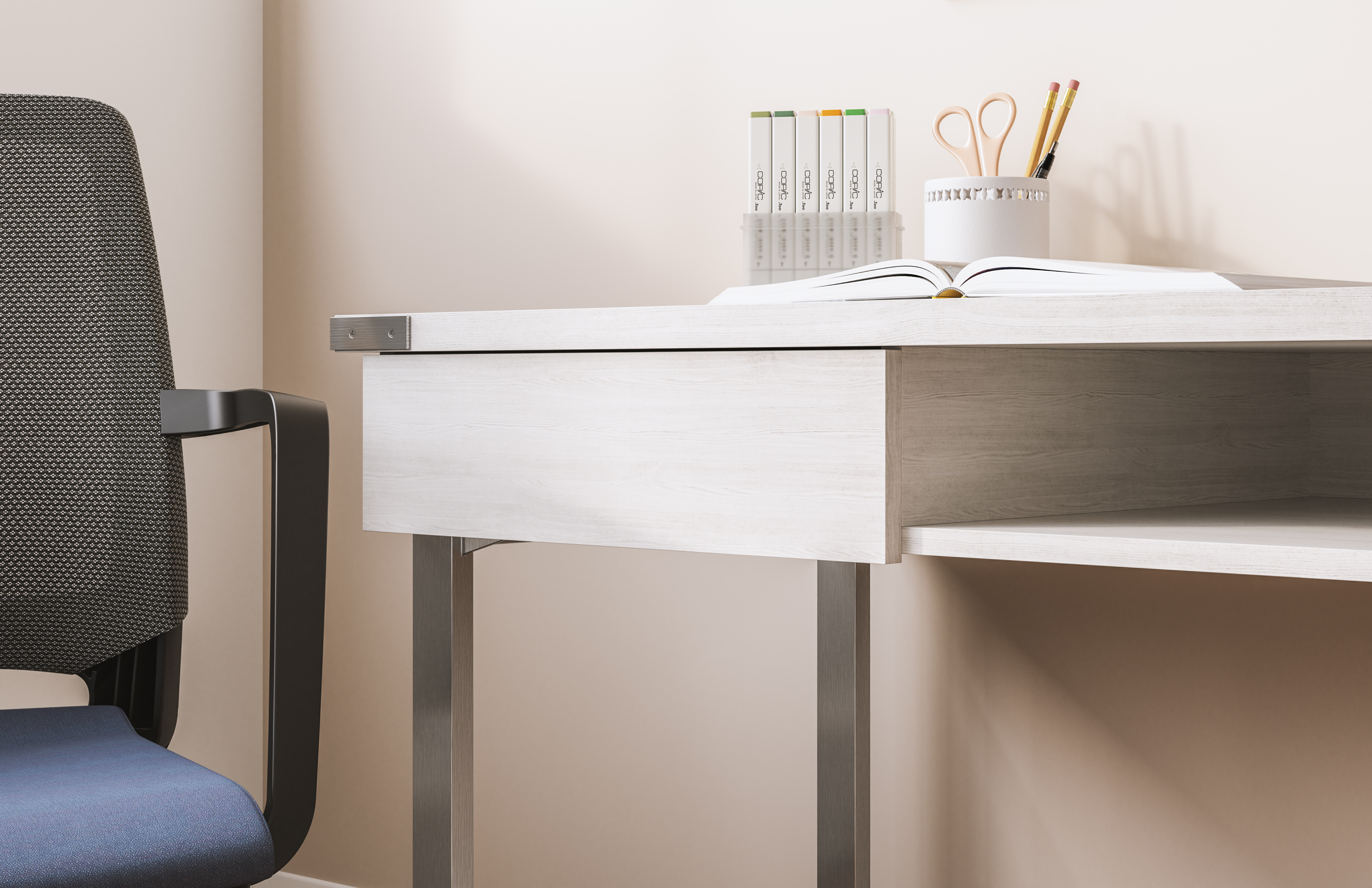 Mirella SOHO Desk with Drawer – 5512WAH