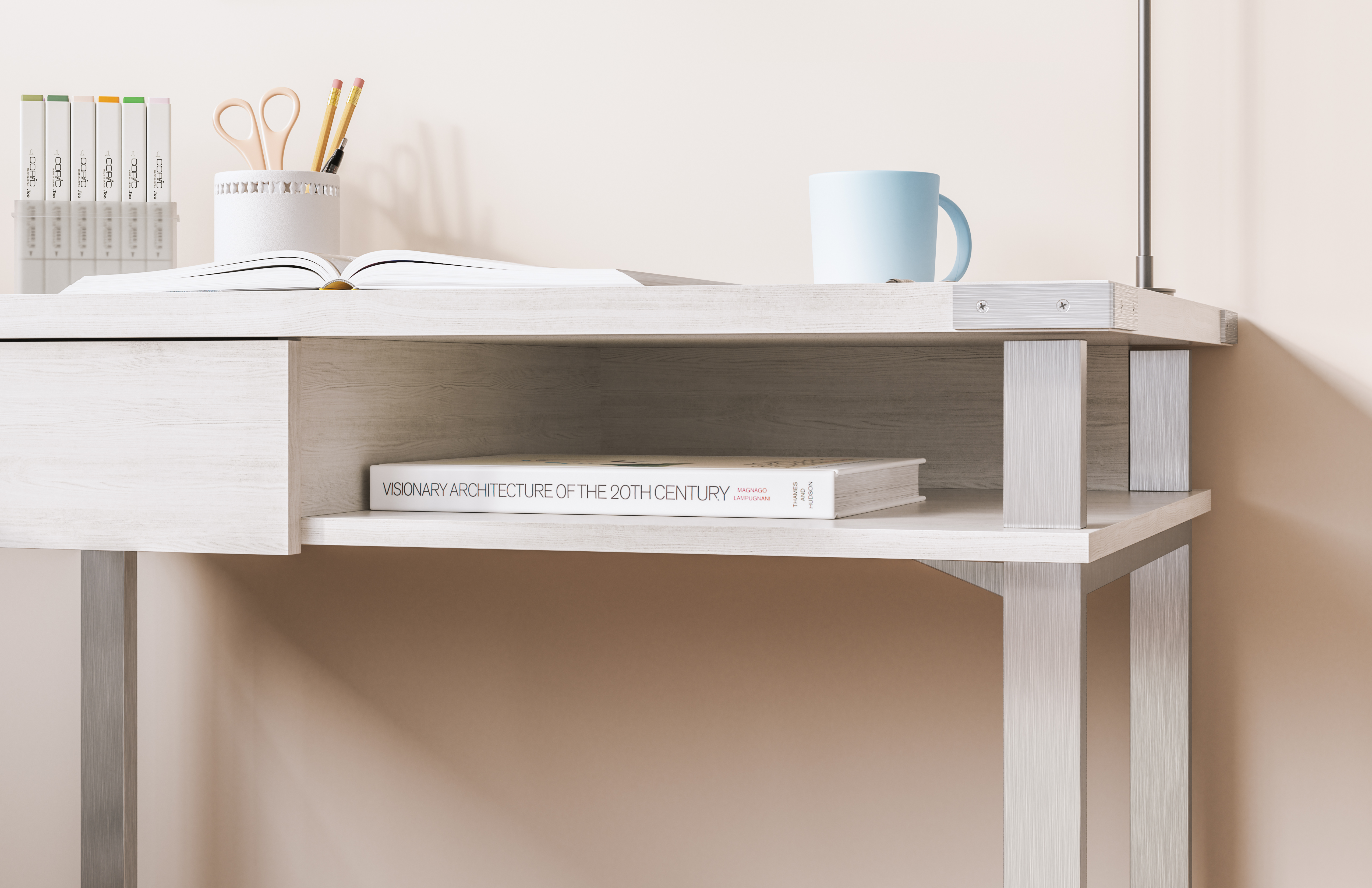 Mirella SOHO Desk with Drawer – 5512WAH