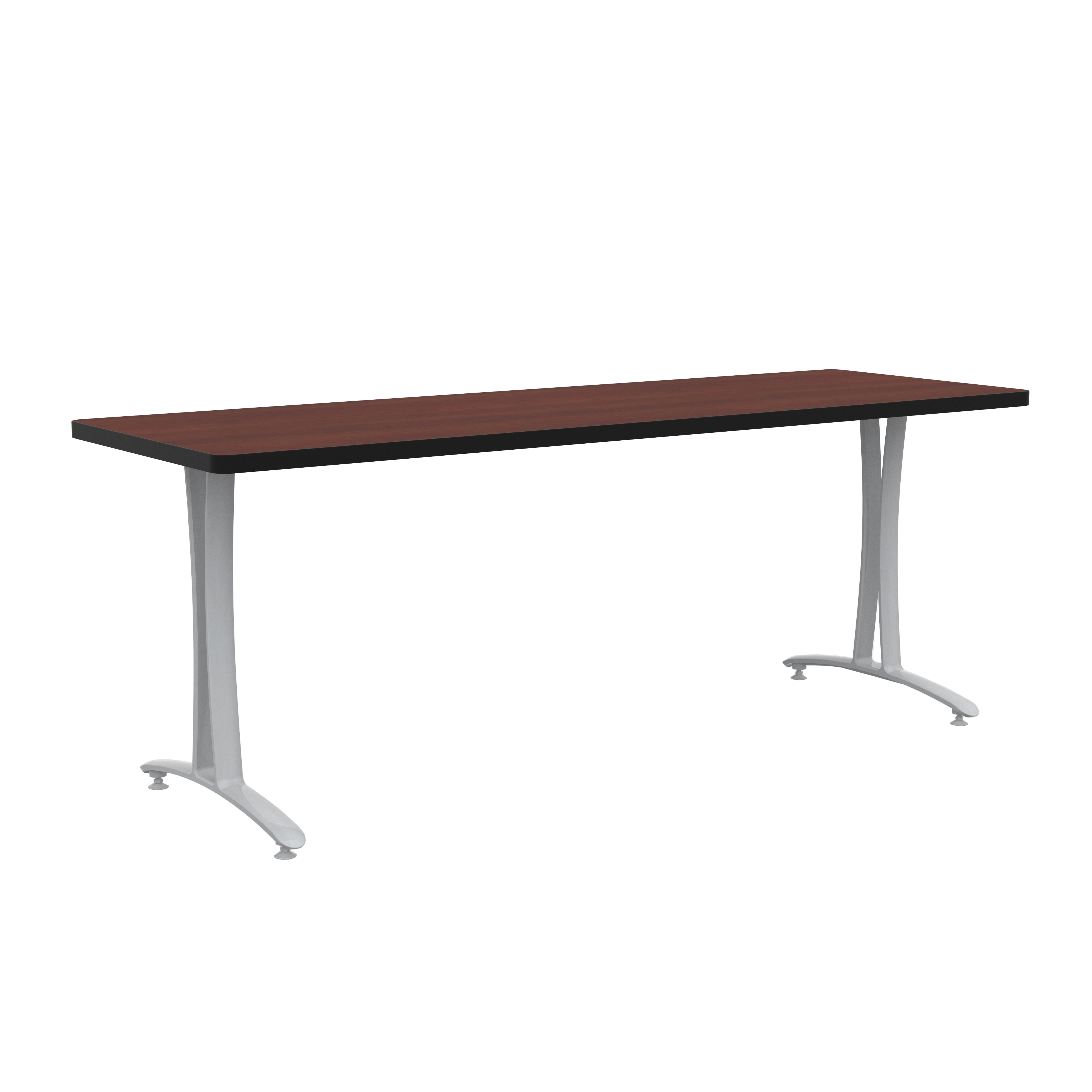 Rumba 72×24″ Fixed Base Table T-Leg Glide – RBA7224TGSLBMCH