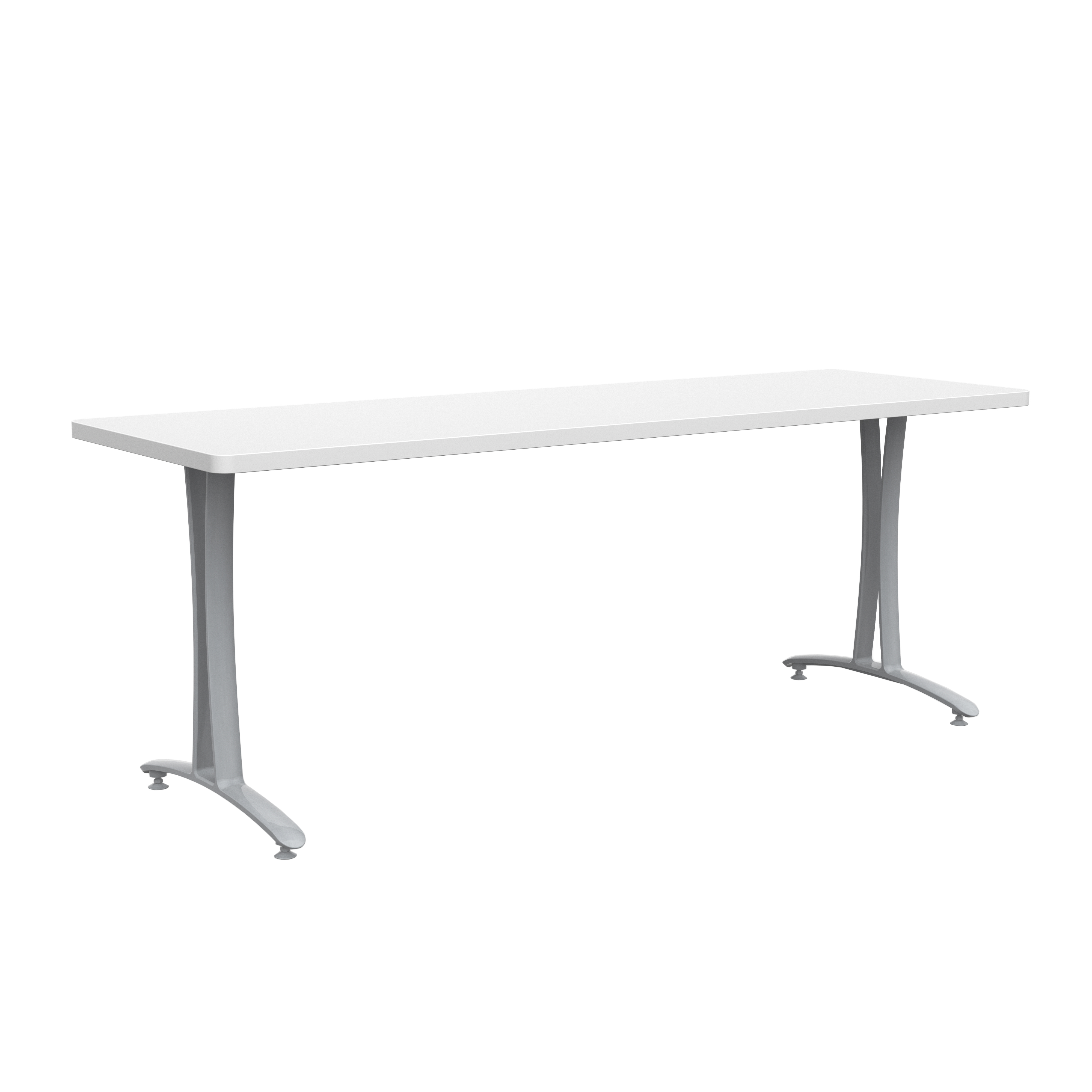 Rumba 72×24″ Fixed Base Table T-Leg Glide – RBA7224TGSLDSWT