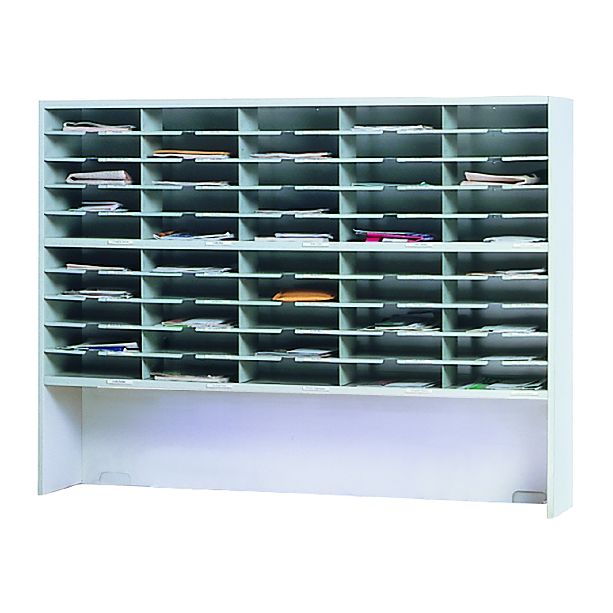 Mailflow-to-Go 2-Tier Sorter, Riser, 60″W x 13 1/4″D x 46 1/4″H, (50) 3″H Sorting Pkts